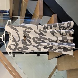 Grey and white dress